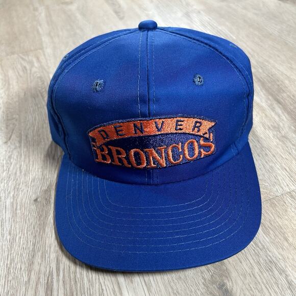 Vintage‎ Sports Specialties Denver Broncos Hat Snapback NFL Football Blue Cap - Picture 1 of 8